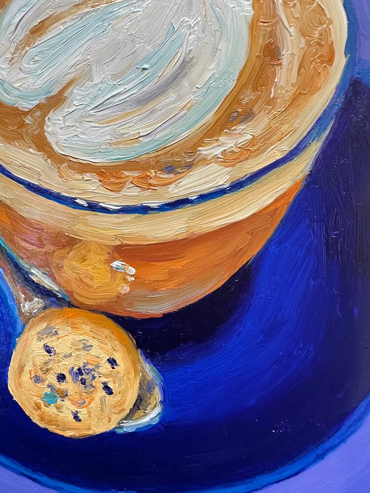 Heart Latte - 5x7 - oil on panel