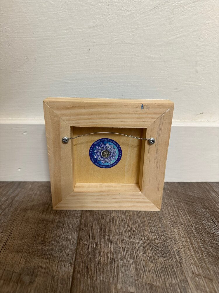 Happy Pink Octopus - 5x5 - oil on panel