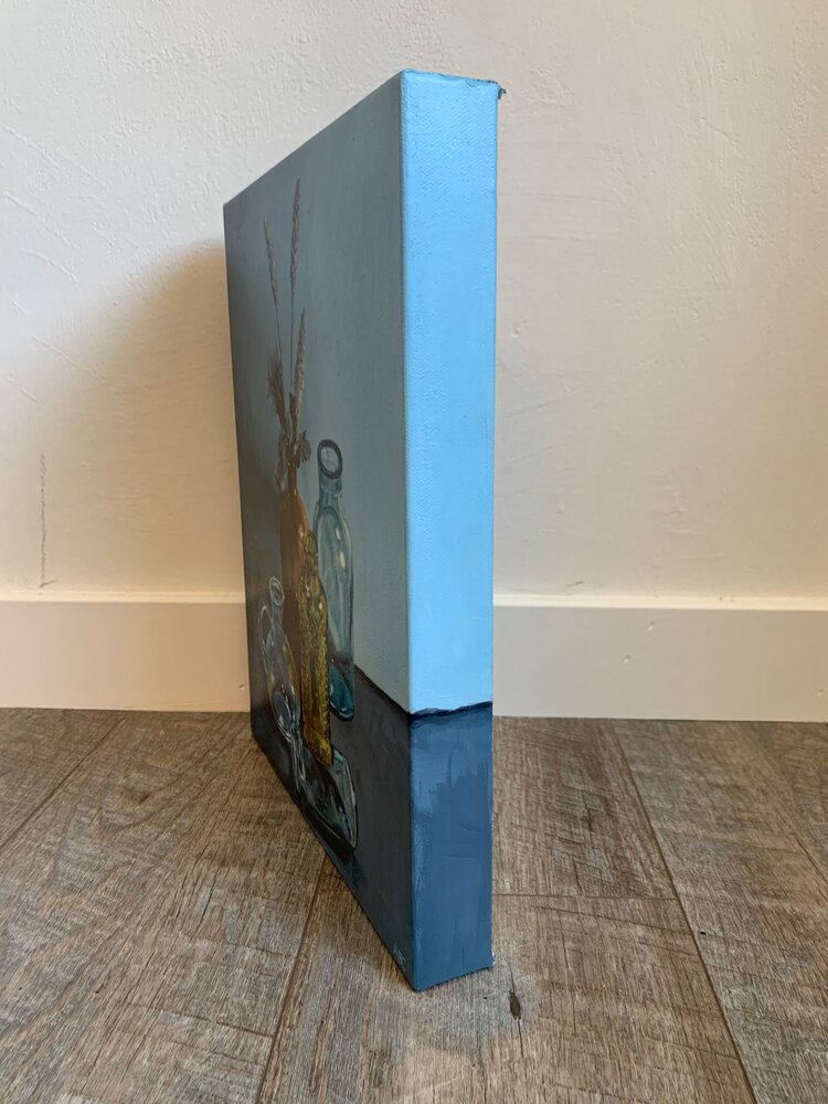 Glass and Grass 2 - 11x14 - oil on canvas