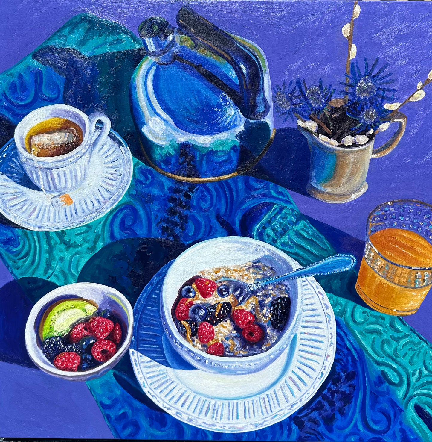 Oatmeal Breakfast - 20x20 - oil on canvas