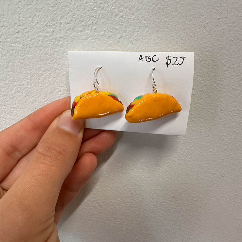 Taco Polymer Clay Earrings