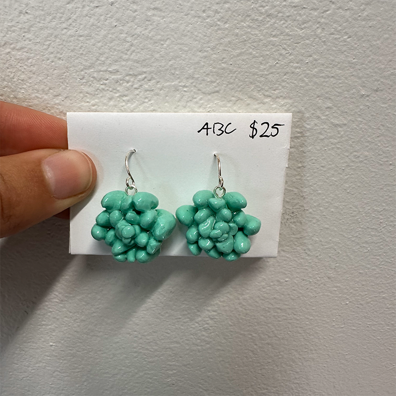 cute succulent polymer clay earrings