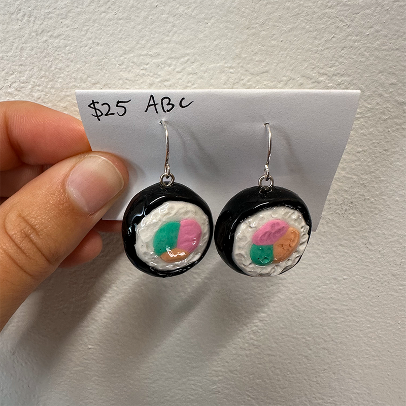 Sushi Polymer Clay Earrings