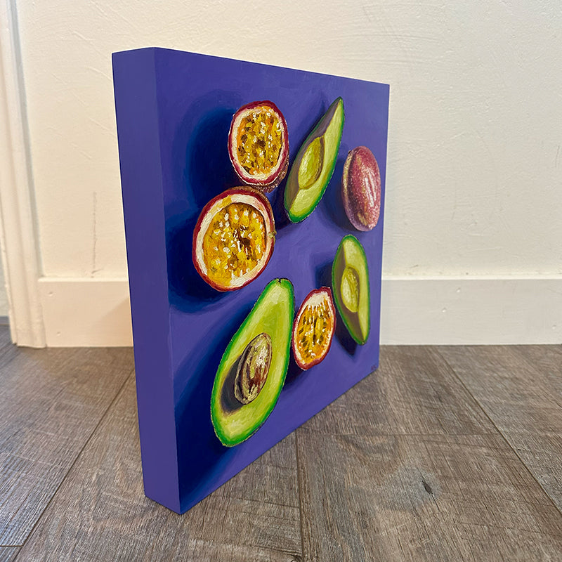 Passion Avocados - 12x12 - oil on panel