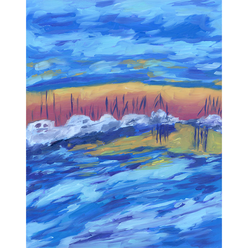 Fine art print of Santa Barbara Harbor 1 Oil Painting.