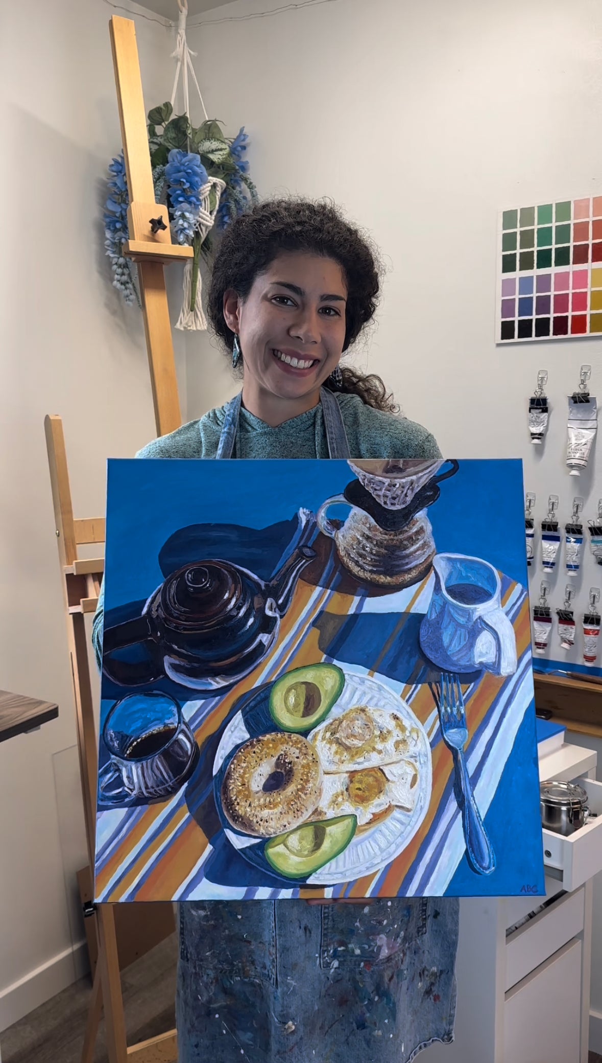 Egg Breakfast - 20x20 - oil on canvas