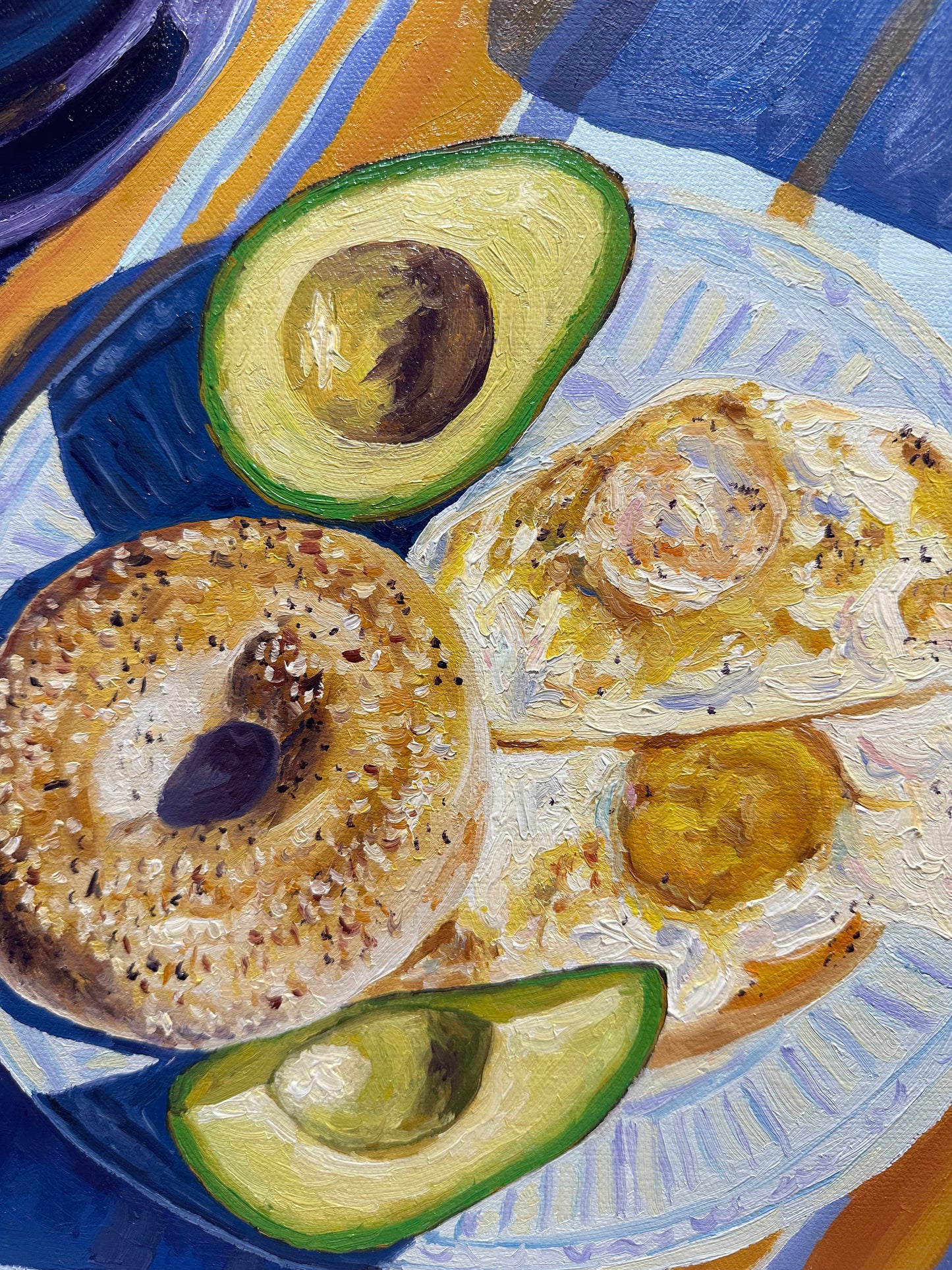 Egg Breakfast - 20x20 - oil on canvas