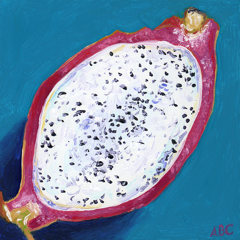 Lil Dragon Fruit - 4x4 - oil on panel