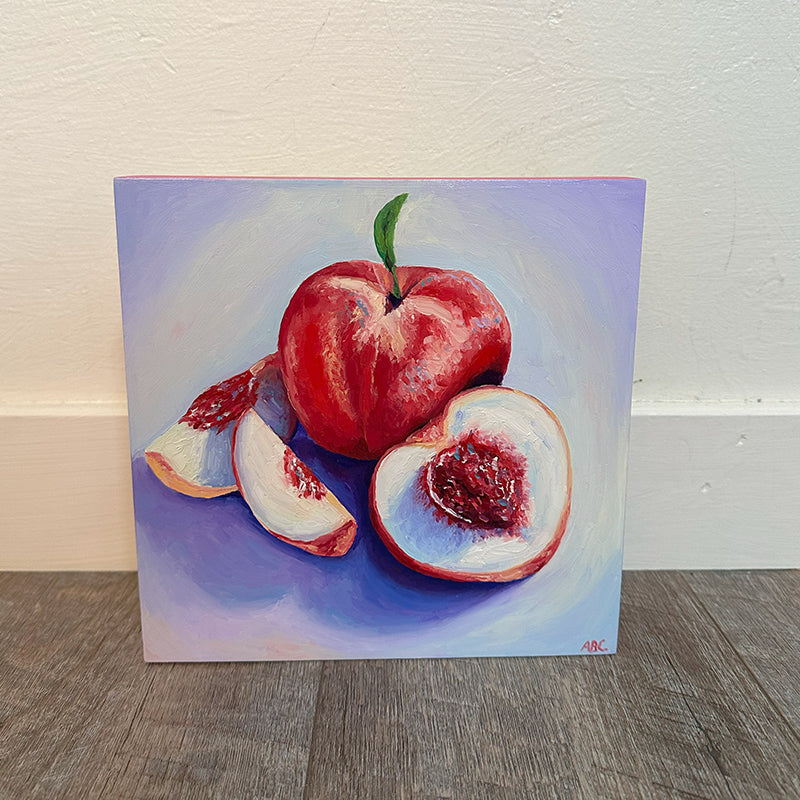 Peaches Peaches Peaches - 8x8 - oil on panel