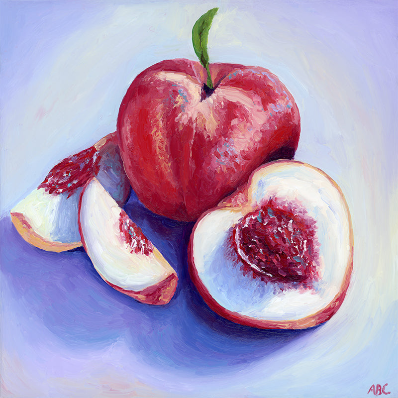 Original oil painting of Peaches.