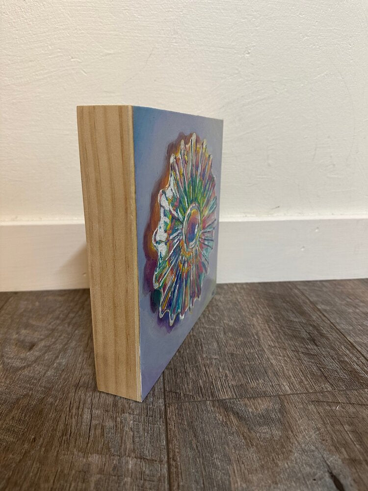 Rainbow Glass Bowl - 8x8 - oil on panel