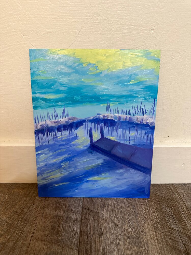 Santa Barbara Harbor 2 - 8x10 - oil on panel