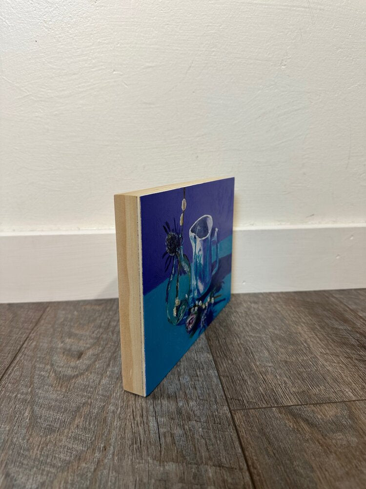 Willows and cream - 6x8 - oil on panel