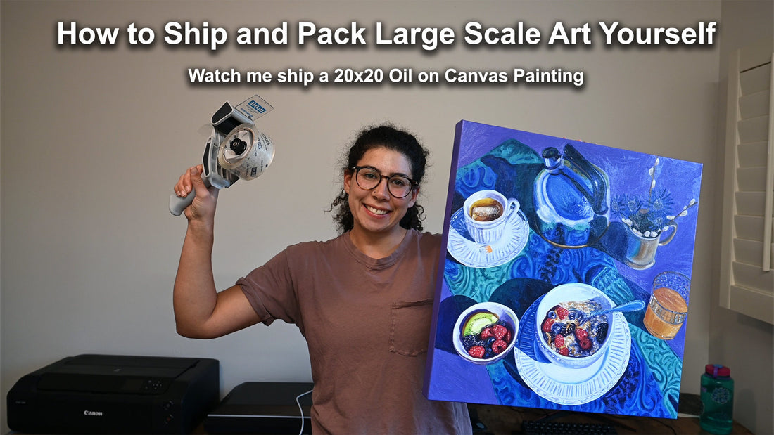 How to Ship and Pack Large Scale Art Yourself - 20x20 Oil on Canvas