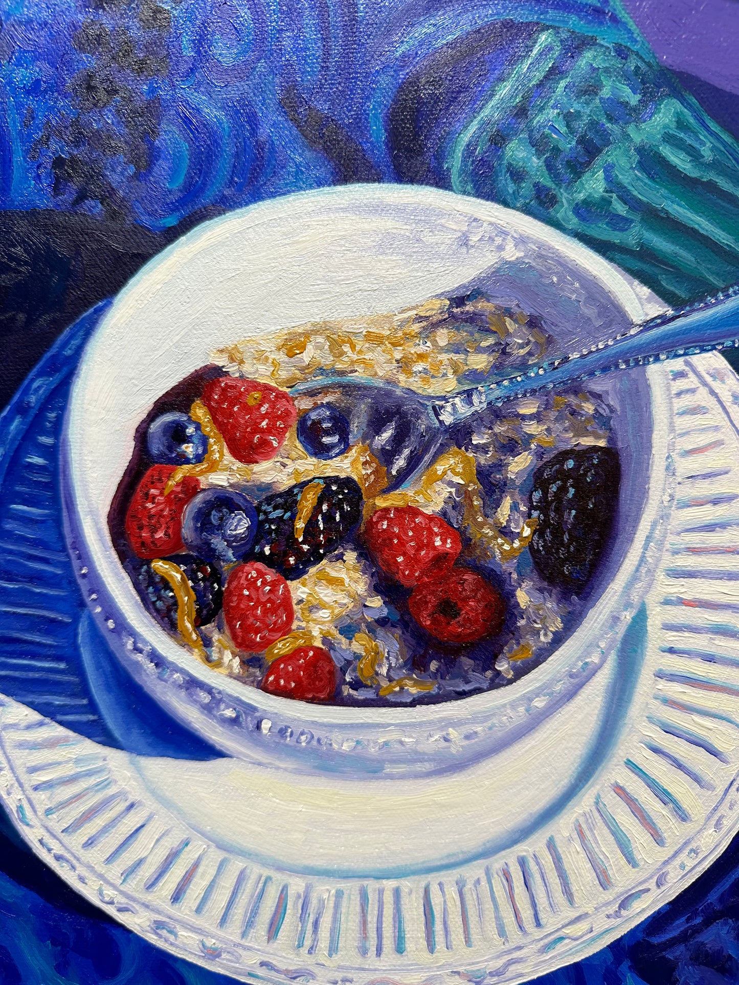 Oatmeal Breakfast - 20x20 - oil on canvas