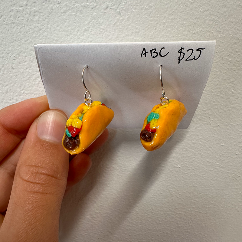 Taco Polymer Clay Earrings
