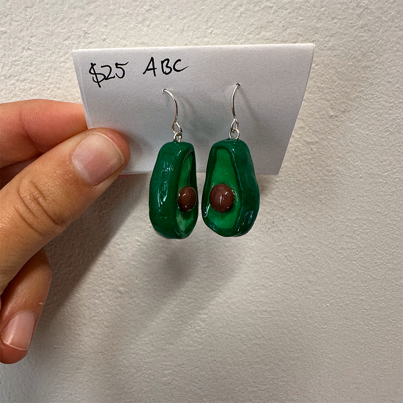 Avocado Polymer Clay Earrings