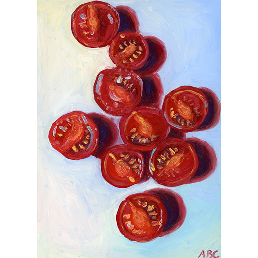 Fine art print of Cherry Tomatoes Oil Painting.
