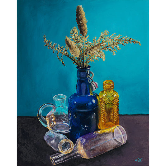 Fine art print of Glass and Grass 1 Oil Painting.