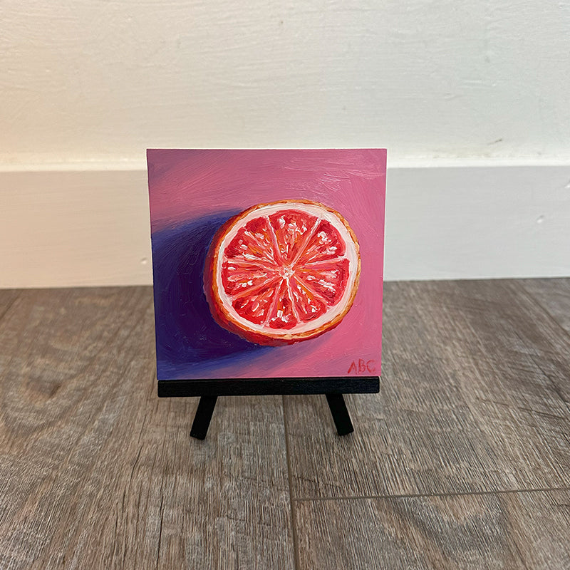 Lil Pink Lemon - 4x4 - oil on panel