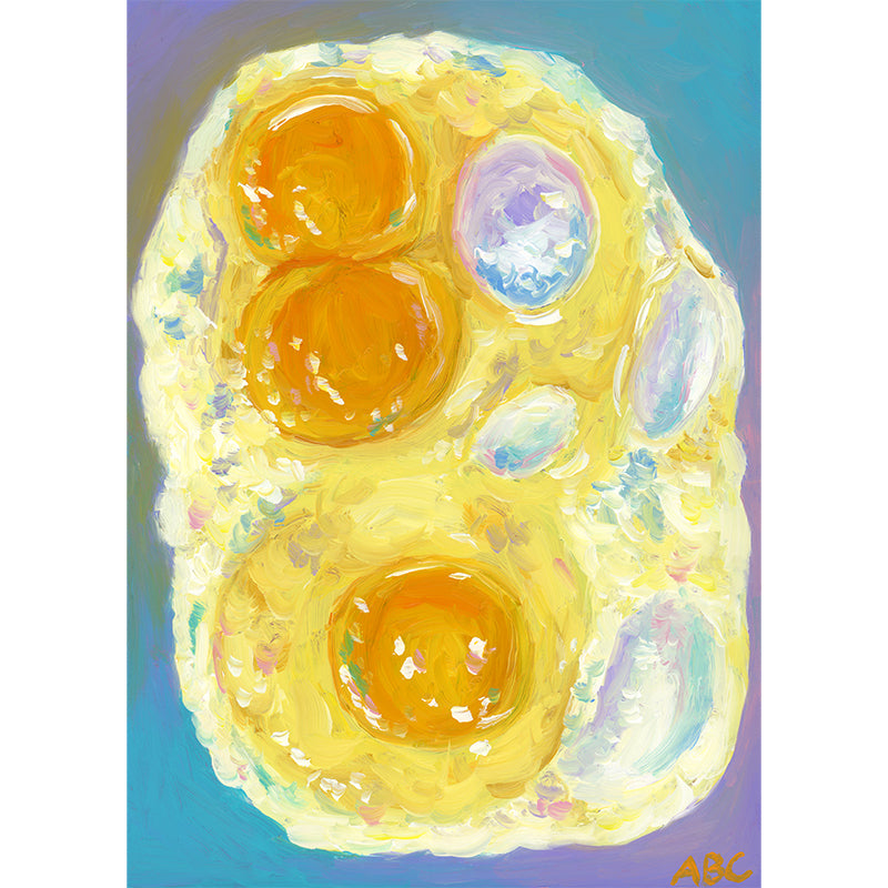 Fine art print of Lucky Eggs Oil Painting.