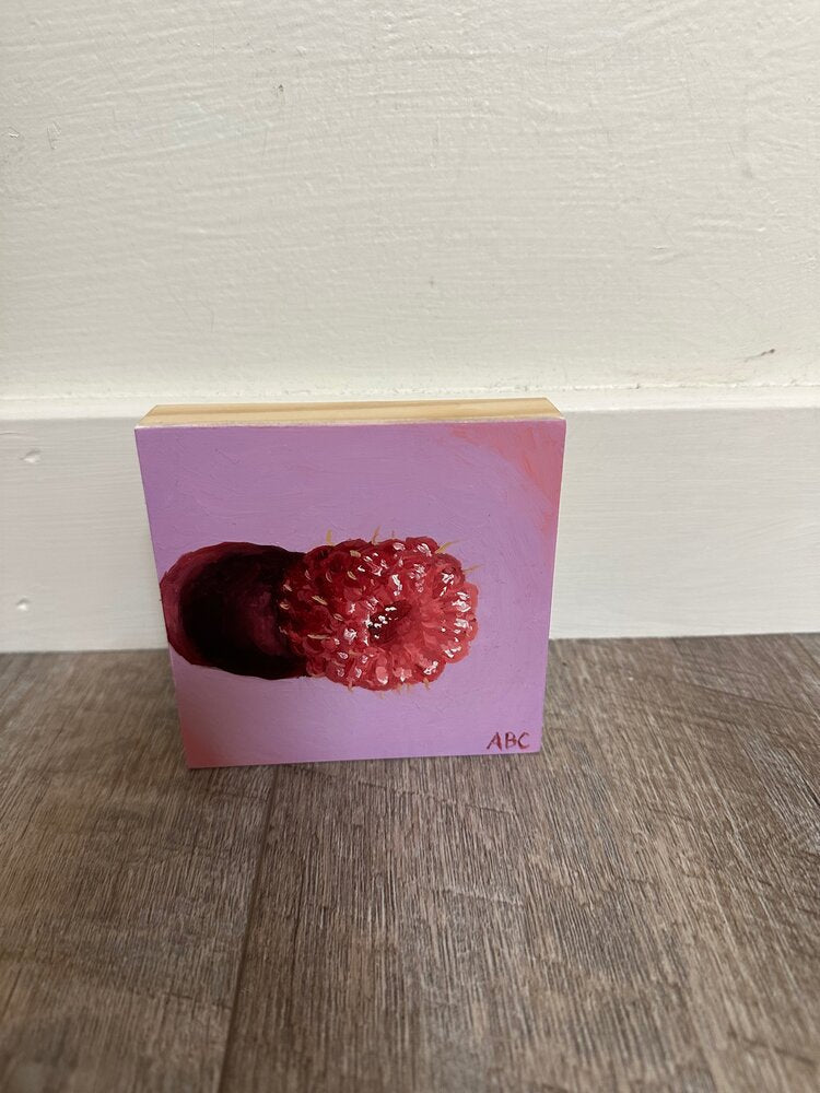 Lil Raspberry - 4x4 - oil on panel