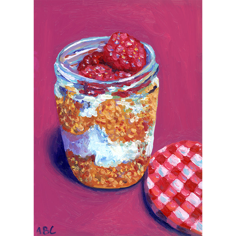 Raspberry Oatmeal Jar - Fine Art Print
