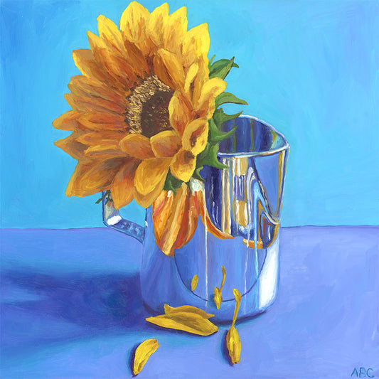 Fine art print of Tin Sunflower oil painting.